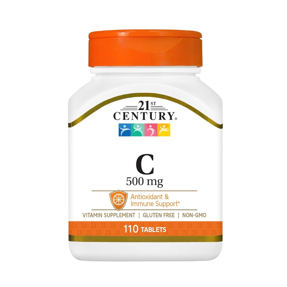 21वीं सदी सी-500एमजी ऑरेंज फ्लेवर चबाने योग्य 110 गोलियां