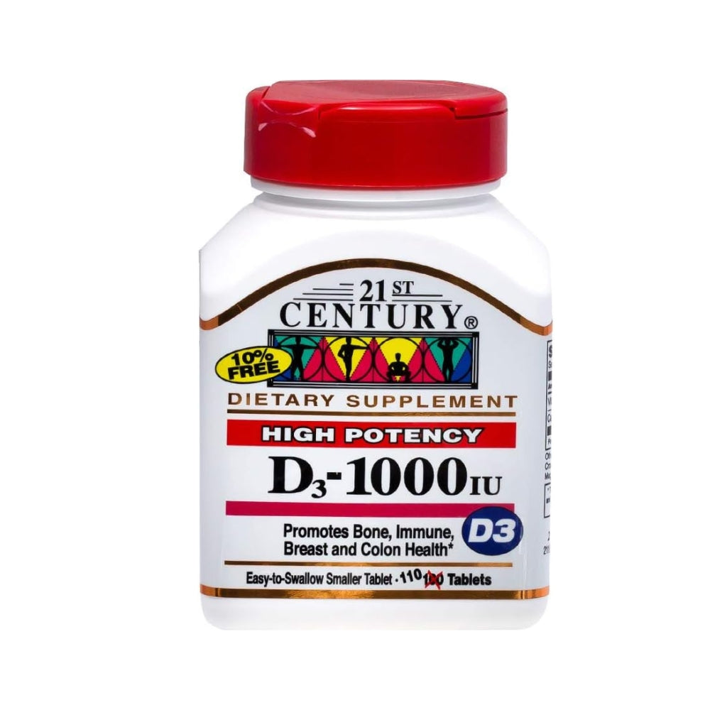 21वीं सदी हाई पोटेंसी D3-1000Iu, 110 गोलियाँ