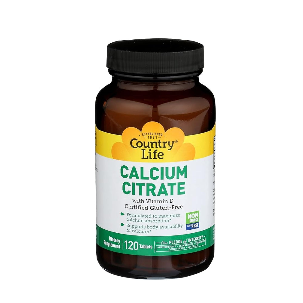 Country Life Calcium Citrate Tablets 120'S