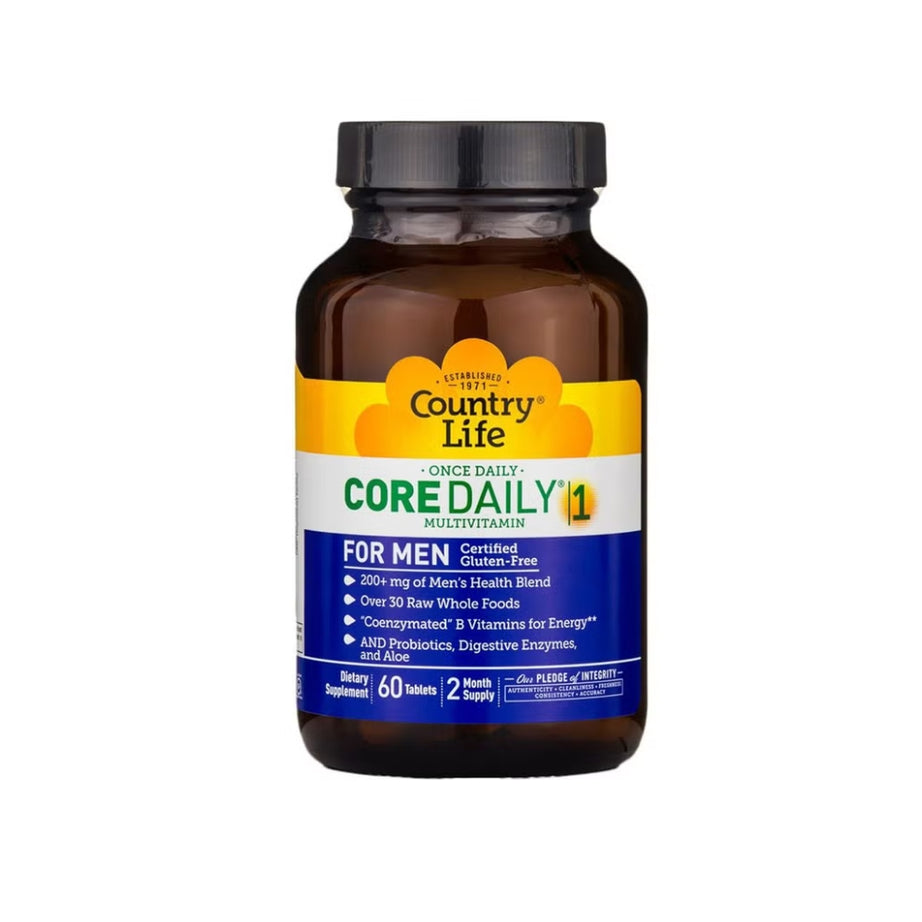 Country Life Core Daily 1 Multivitamin Supplement Tablets For Men, Pack of 60's