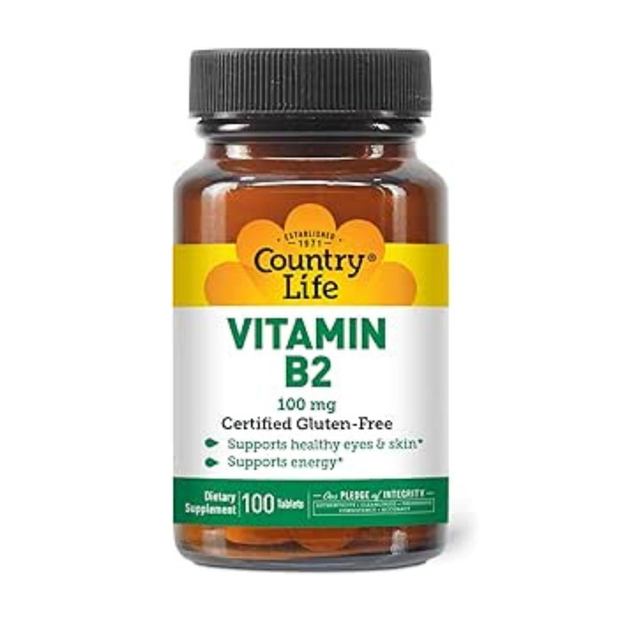 Country Life Vitamin B2 100 mg Tablets 100's