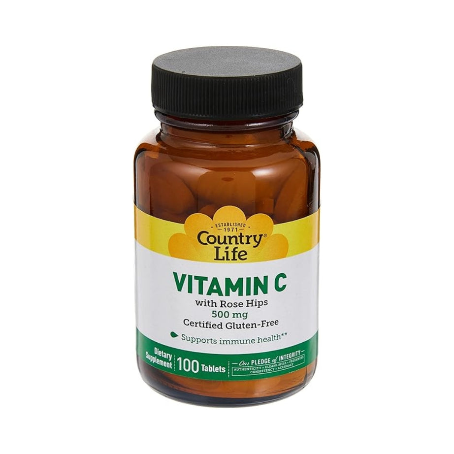 Country Life Vitamin C with Rose Hips 500 mg Tablets 100's