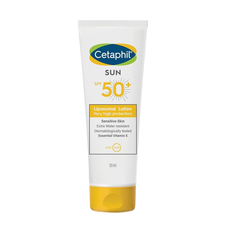 Cetaphil Sun Liposomal Lotion SPF 50+, Face & Body Moisturizer Sunscreen for Sensitive Skin, Very High Protection and Extra Water Resistent, Unscented, 50ml