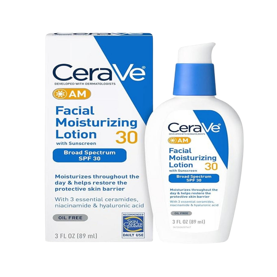 Cerave Am Facial Moisturizing Lotion Spf 30, 89 ML, All-Day Hydration, Broad-Spectrum SPF 30