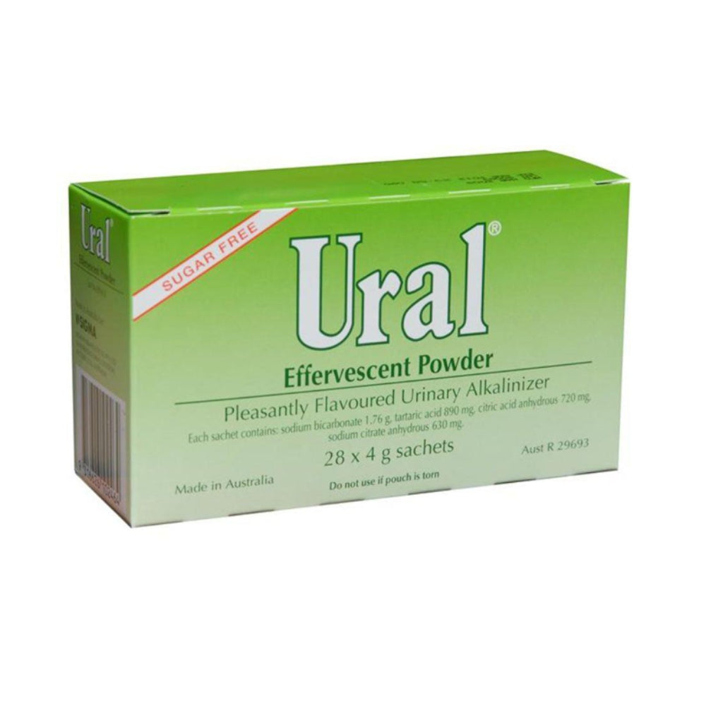 Ural Effervescent Granules Lemon Flavour 28 Sachets For Urinary Tract Health