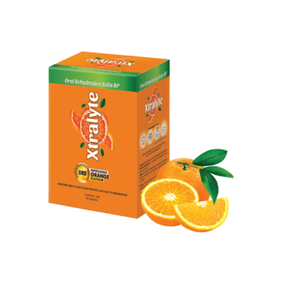 Xtralyte ORS 21 g Orange Flavor 10's Sachet