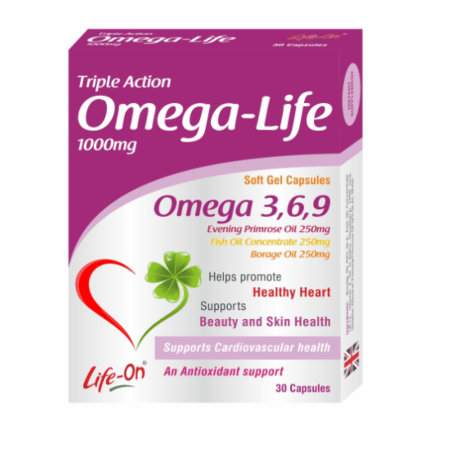 LIFE ON TRIPLE ACTION OMEGA LIFE 369 CAP 30s