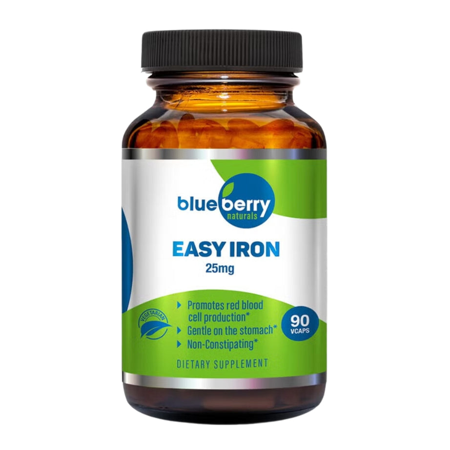 Blueberry Naturals Easy Iron 25 mg Vegetarian Capsules 90's