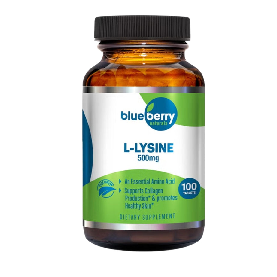 Blueberry Naturals L- Lysine 500mg Tablets, Pack of 100's