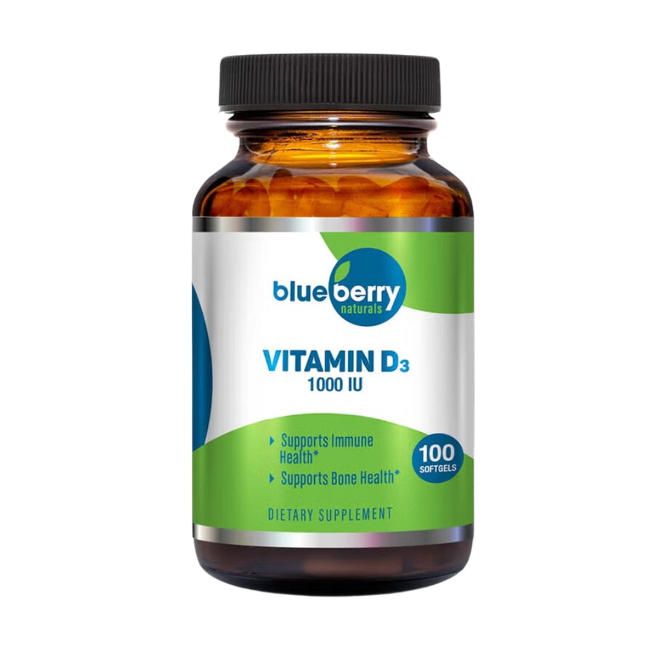 Blueberry Naturals Vitamin D3 1000 IU Softgels 100's