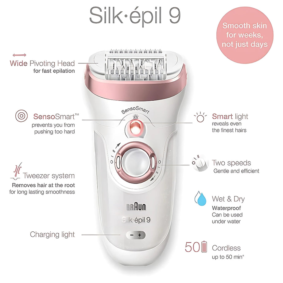 Braun Silk Epil 9 Wet & Dry Epilator SE9538