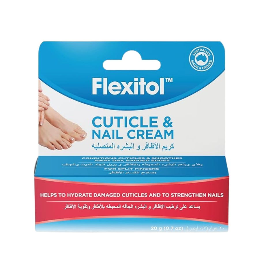 Flexitol Cuticle and Nail Cream, Strengthens Dry, Brittle Nails & Softens Cuticles - 20gm