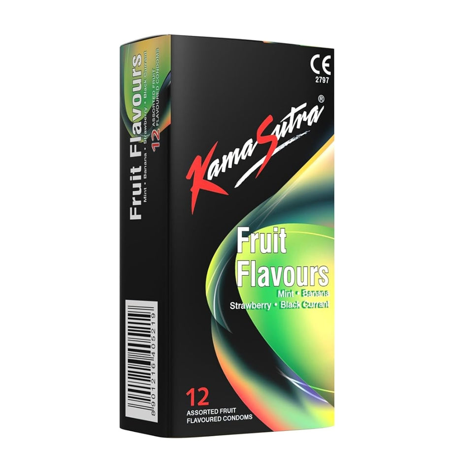 Kamasutra Condoms Fruit Flavours 12Pcs, Medium