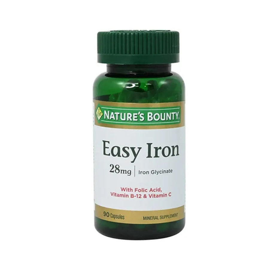 Nature's Bounty Easy Iron 28 mg Capsules 90's