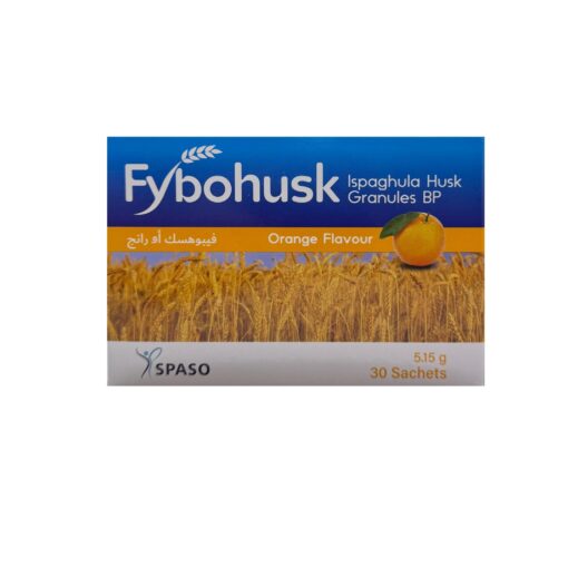 Fybohusk Granules BP Orange Flavour, 30 Sachets